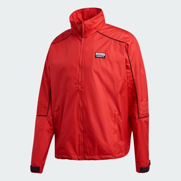 Adidas Other - Adidas R.Y.V. Mens Long Sleeve Track Jacket Hidden Hood Red FM2245 NEW Sz Large